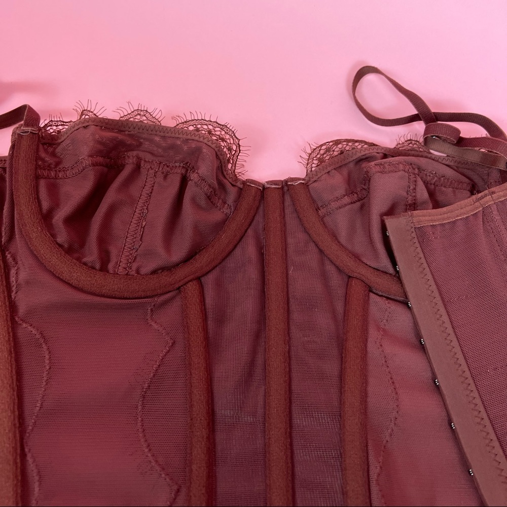 ❌SOLD-DEPOP❌ UO Out From Under Brown Corset - Picture 5 of 7